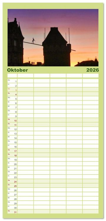 Produktbild: Familienplaner 2026 - Rund um Esslingen mit 5 Spalten (Wandkalender, 21 x 45 cm) CALVENDO