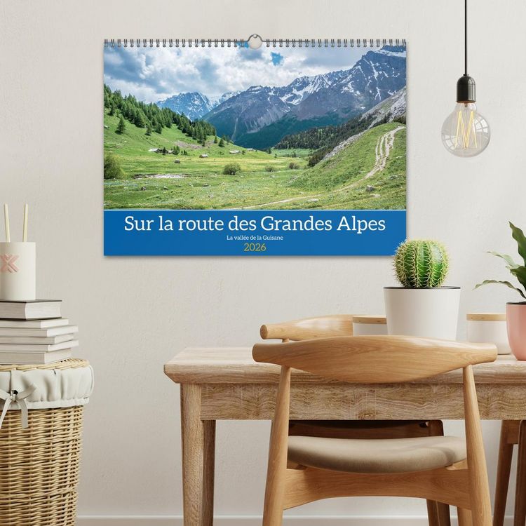 Produktbild: Sur la route des Grandes Alpes, la vall&eacute;e de la Guisane (Calendrier mural 2026 DIN A3 vertical), CALVENDO calendrier mensuel