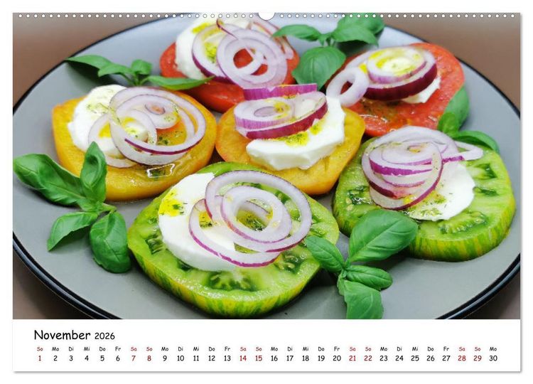 Produktbild: Tomaten Satt (hochwertiger Premium Wandkalender 2026 DIN A2 quer), Kunstdruck in Hochglanz