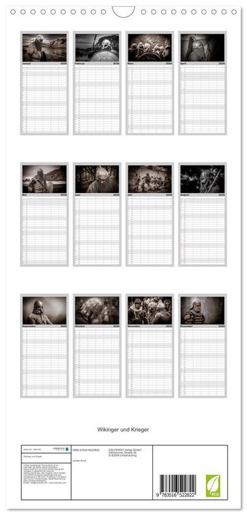 Produktbild: Familienplaner 2026 - Wikinger und Krieger mit 5 Spalten (Wandkalender, 21 x 45 cm) CALVENDO