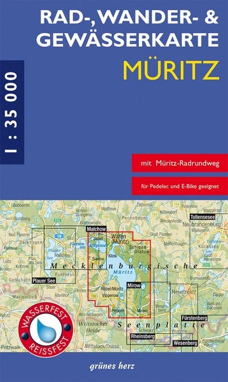 Produktbild: Rad-, Wander- und Gew&auml;sserkarte M&uuml;ritz