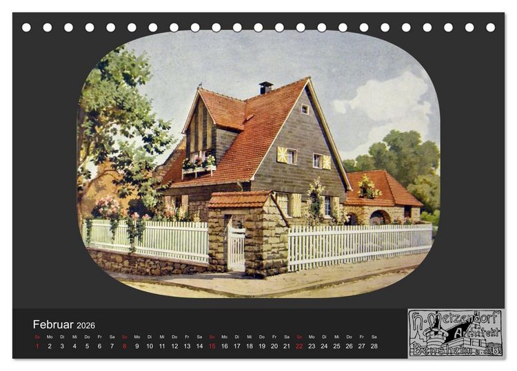 Produktbild: Lebensr&auml;ume um 1900 (Tischkalender 2026 DIN A5 quer), CALVENDO Monatskalender