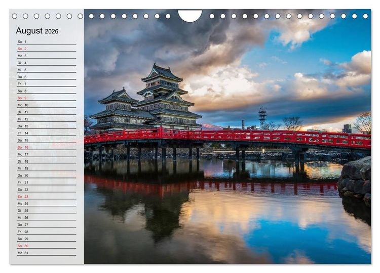 Produktbild: Japan. Im Land der aufgehenden Sonne (Wandkalender 2026 DIN A4 quer), CALVENDO Monatskalender