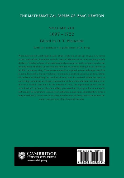 Produktbild: The Mathematical Papers of Isaac Newton