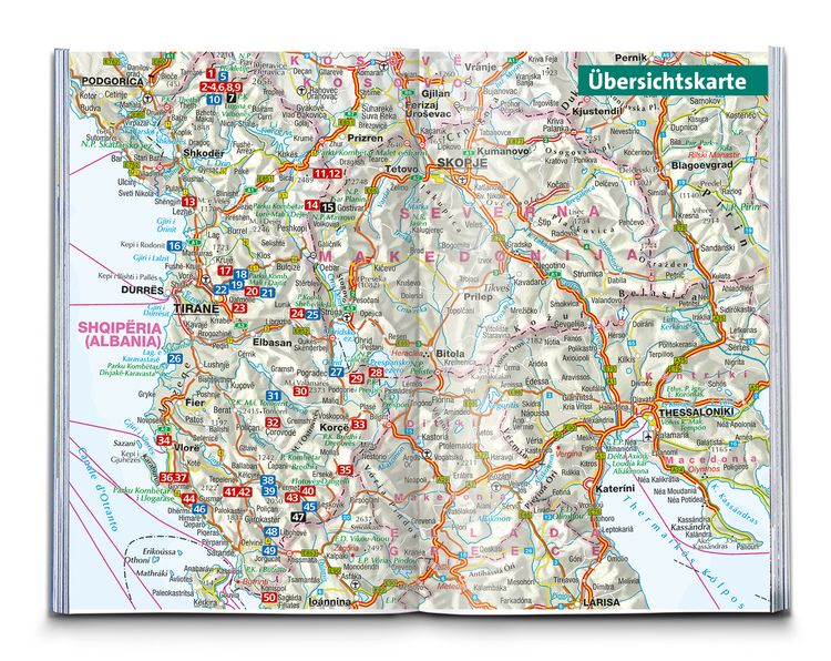 Produktbild: KOMPASS Wanderf&uuml;hrer Albanien, 50 Touren mit Extra-Tourenkarte