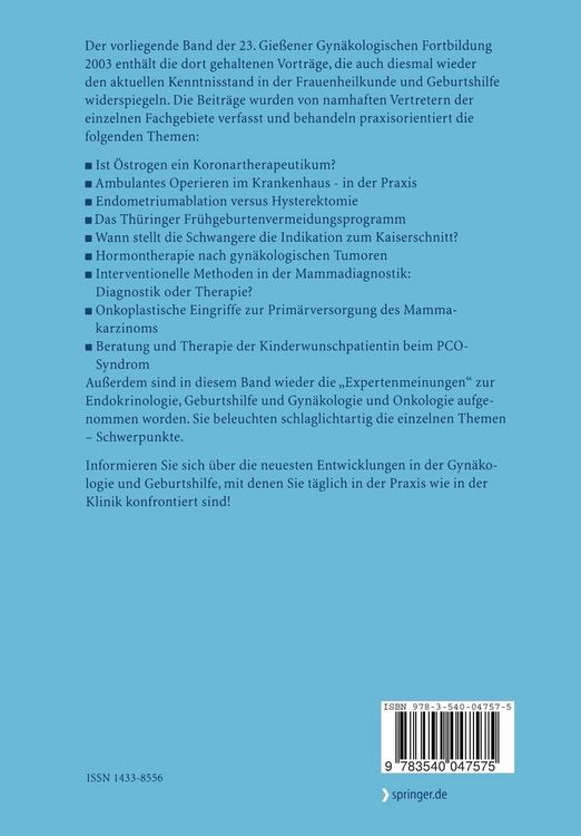 Produktbild: Gie&szlig;ener Gyn&auml;kologische Fortbildung 2003