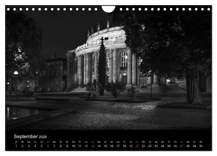 Produktbild: Stuttgart bei Nacht (Wandkalender 2026 DIN A4 quer), CALVENDO Monatskalender