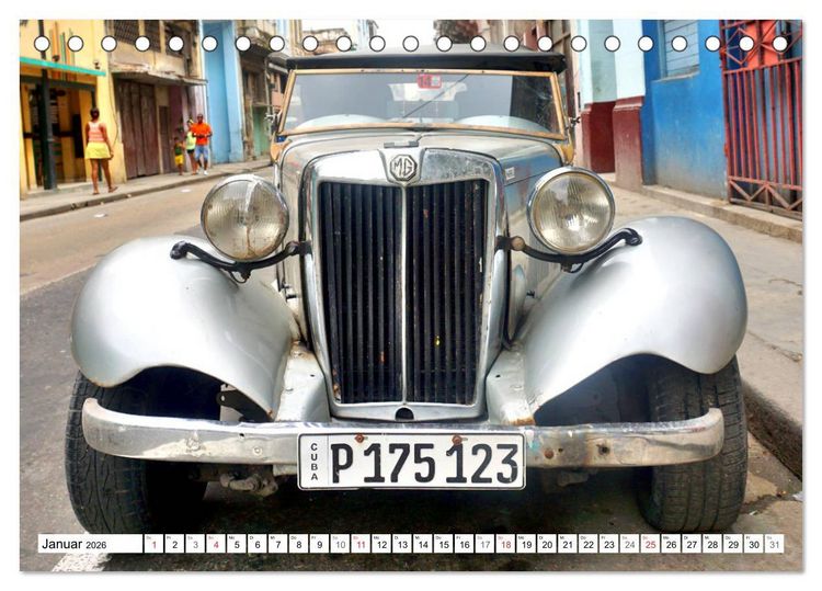 Produktbild: MG Classics - Britische Oldtimer in Kuba (Tischkalender 2026 DIN A5 quer), CALVENDO Monatskalender
