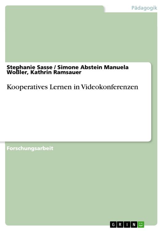 Produktbild: Kooperatives Lernen in Videokonferenzen