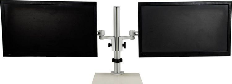 Produktbild: SpeaKa Professional Monitor-Tischhalterung SP-5986112 2 Display(s) 33,0cm (13\") - 68,6cm (27\") Grau H&ouml;henverstellbar, Neigbar