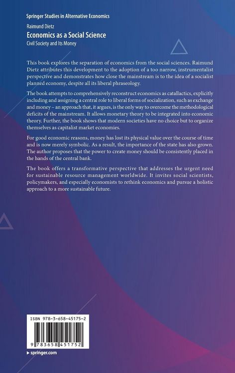 Produktbild: Economics as a Social Science