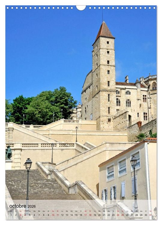 Produktbild: Cit&eacute;s de France (Calendrier mural 2026 DIN A3 horizontal), CALVENDO calendrier mensuel