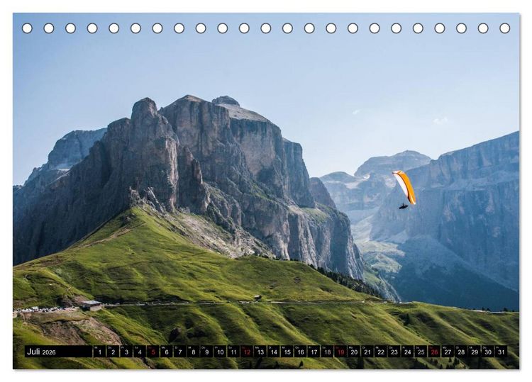 Produktbild: Paragliding - die Faszination des Fliegens (Tischkalender 2026 DIN A5 quer), CALVENDO Monatskalender