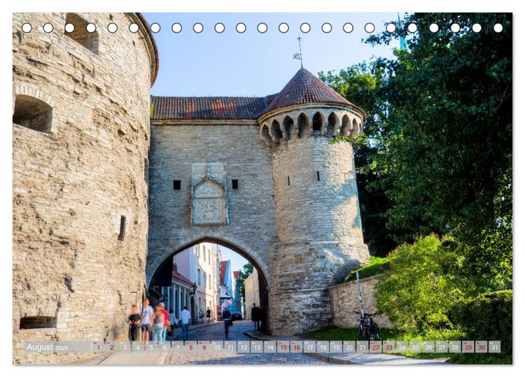 Produktbild: Die Perle am Finnischen Meerbusen Tallinn (Tischkalender 2026 DIN A5 quer), CALVENDO Monatskalender