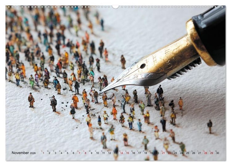 Produktbild: Die leise Magie der Kalligrafie (hochwertiger Premium Wandkalender 2026 DIN A2 quer), Kunstdruck in Hochglanz