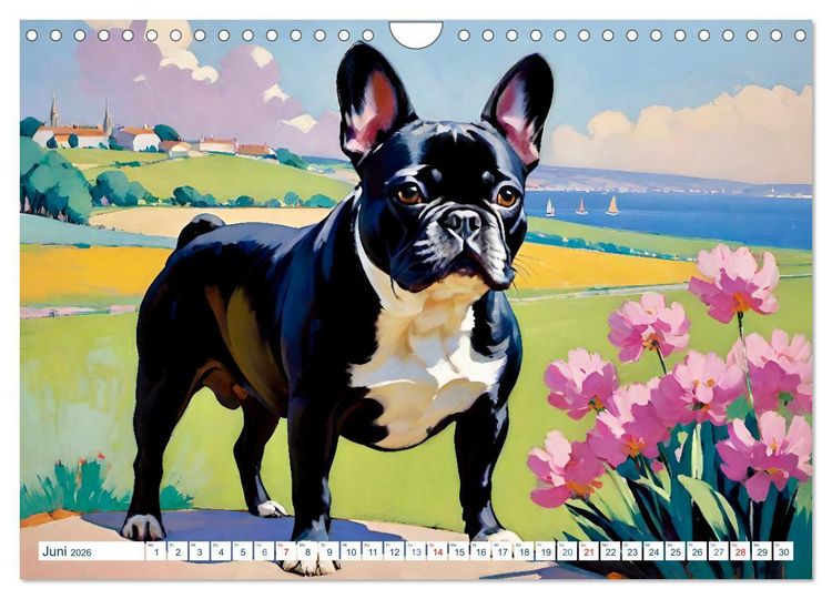 Produktbild: Frenchies (Wandkalender 2026 DIN A4 quer), CALVENDO Monatskalender