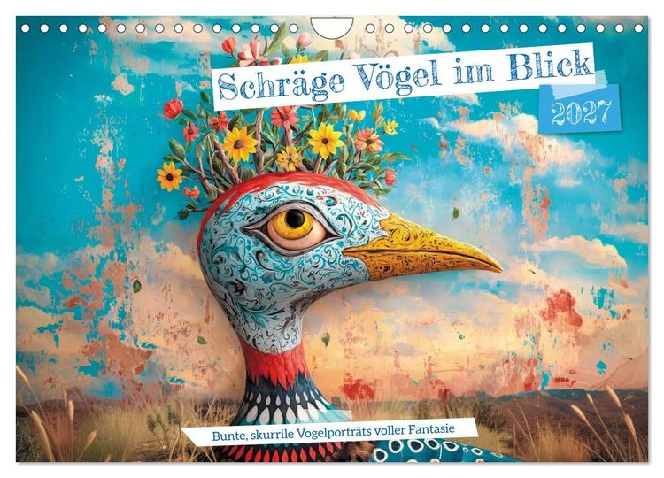 Produktbild: Schr&auml;ge V&ouml;gel im Blick (Wandkalender 2027 DIN A4 quer), CALVENDO Monatskalender