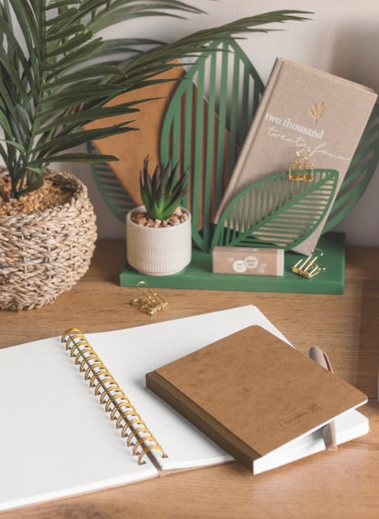 Produktbild: Brunnen Notizbuch Wire-O A5 dotted caramel