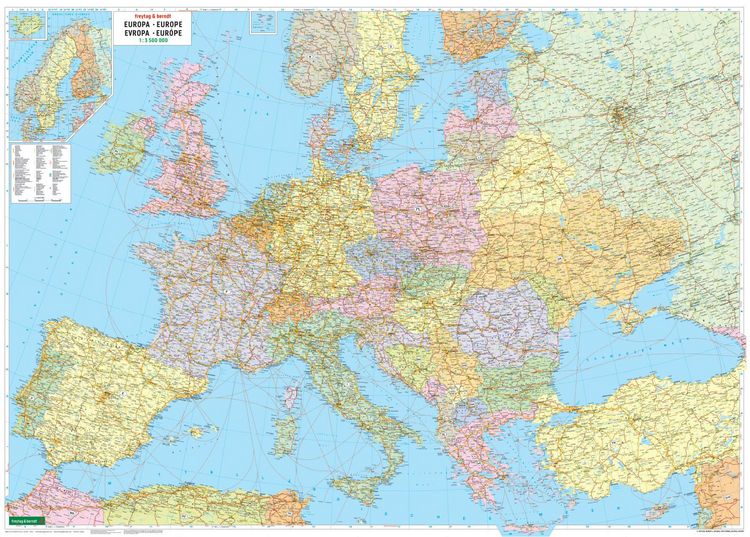 Produktbild: Europa politisch 1 : 3 500 000. Autokarte