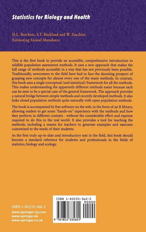 Produktbild: Estimating Animal Abundance