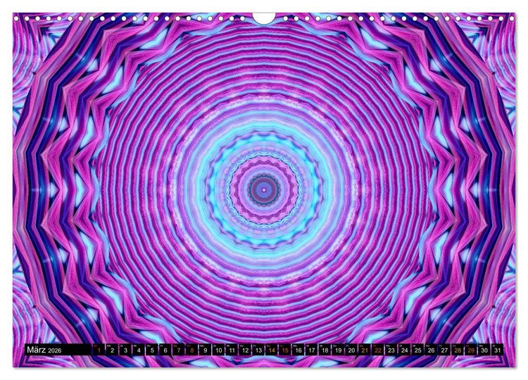 Produktbild: Energie - Mandalas, Spiritualit&auml;t durch die Farbe Lila (Wandkalender 2026 DIN A3 quer), CALVENDO Monatskalender
