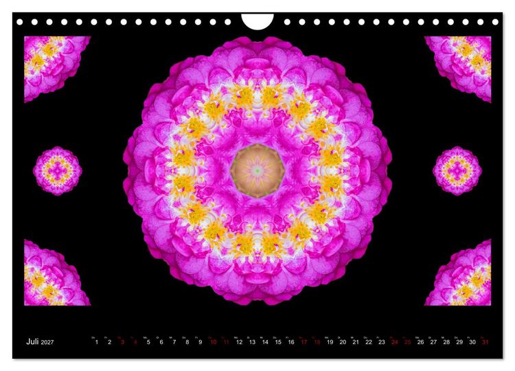 Produktbild: ROSEN MANDALAS (Wandkalender 2027 DIN A4 quer), CALVENDO Monatskalender