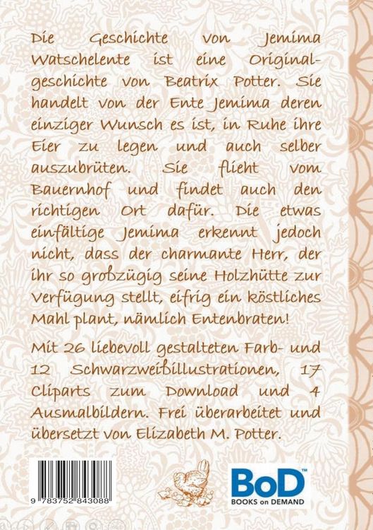 Produktbild: Die Geschichte von Jemima Watschelente (inklusive Ausmalbilder und Cliparts zum Download)