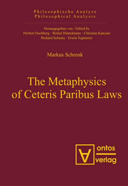Produktbild: The Metaphysics of Ceteris Paribus Laws
