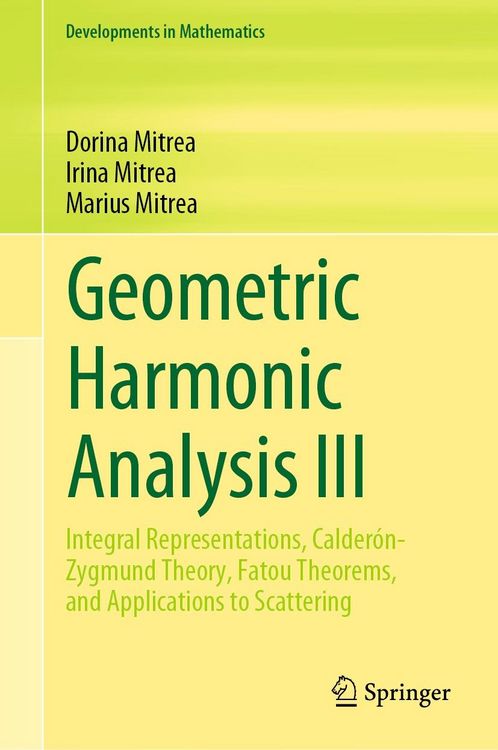 Produktbild: Geometric Harmonic Analysis III