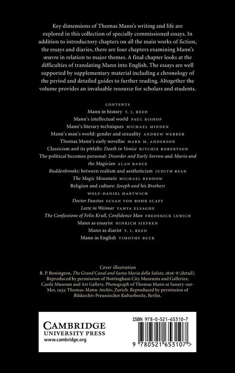 Produktbild: The Cambridge Companion to Thomas Mann