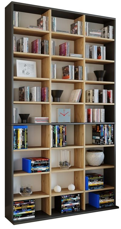 Produktbild: Holz CD DVD Standregal B&uuml;cherregal Regal Megosa XL