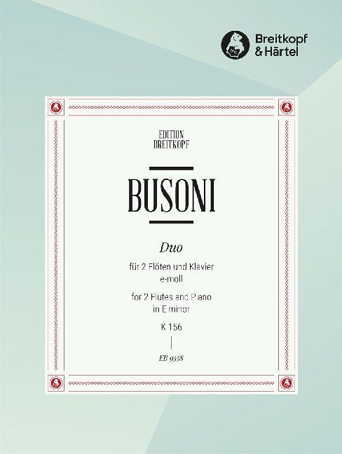 Produktbild: Busoni, F: Duo e-moll K 156