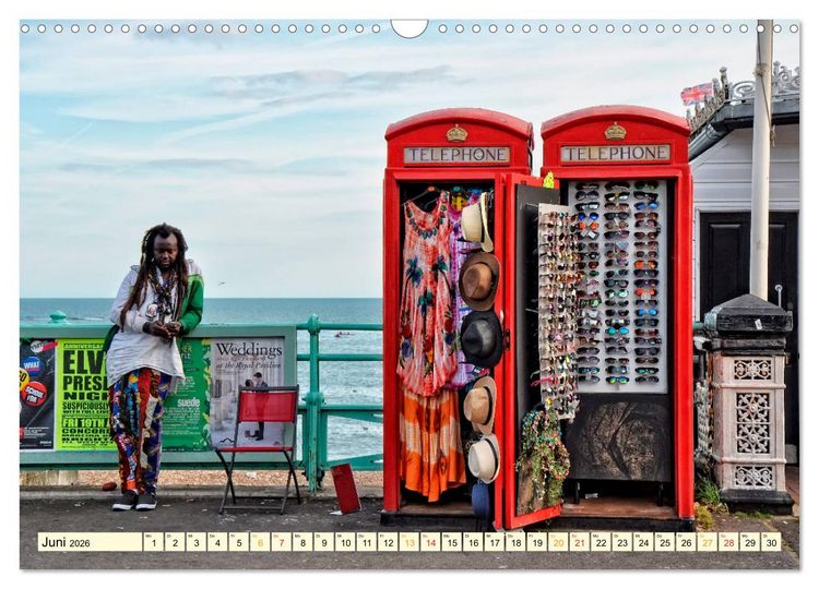 Produktbild: Die bekannteste Telefonzelle der Welt - Telephone Booth (Wandkalender 2026 DIN A3 quer), CALVENDO Monatskalender