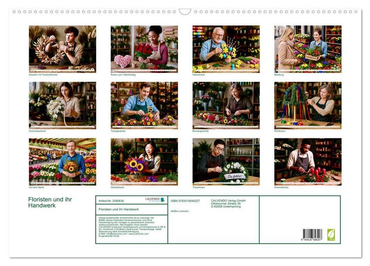 Produktbild: Floristen und ihr Handwerk (Wandkalender 2026 DIN A2 quer), CALVENDO Monatskalender