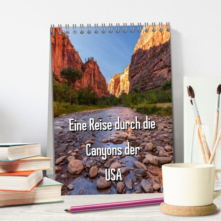 Produktbild: Eine Reise durch die Canyons der USA (Tischkalender 2026 DIN A5 hoch), CALVENDO Monatskalender