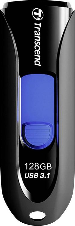 Produktbild: Transcend JetFlash&reg; 790 USB-Stick 128 GB Schwarz, Blau TS128GJF790K USB-A (USB 3.1 Gen 1)
