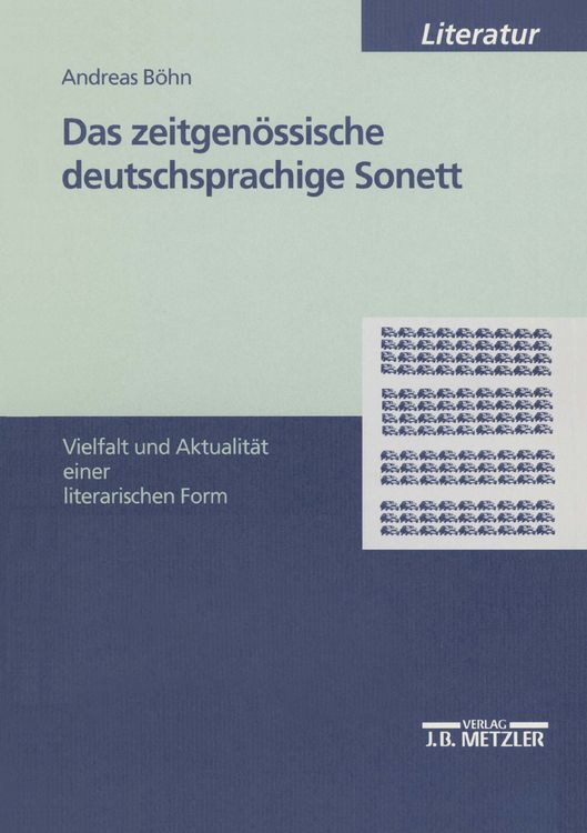 Produktbild: Das zeitgen&ouml;ssische deutschsprachige Sonett