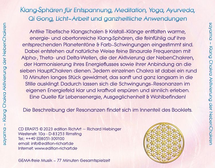 Produktbild: KLANG CHAKRA AKTIVIERUNG DER NEBENCHAKREN