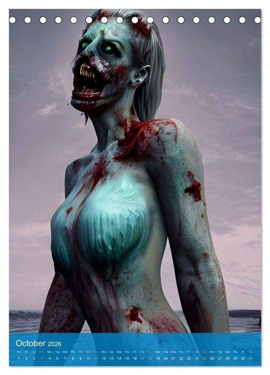 Produktbild: Sirens of the Undead Seas (Desk Calendar 2026 DIN A5 portrait), CALVENDO 12 Month DeskCalendar