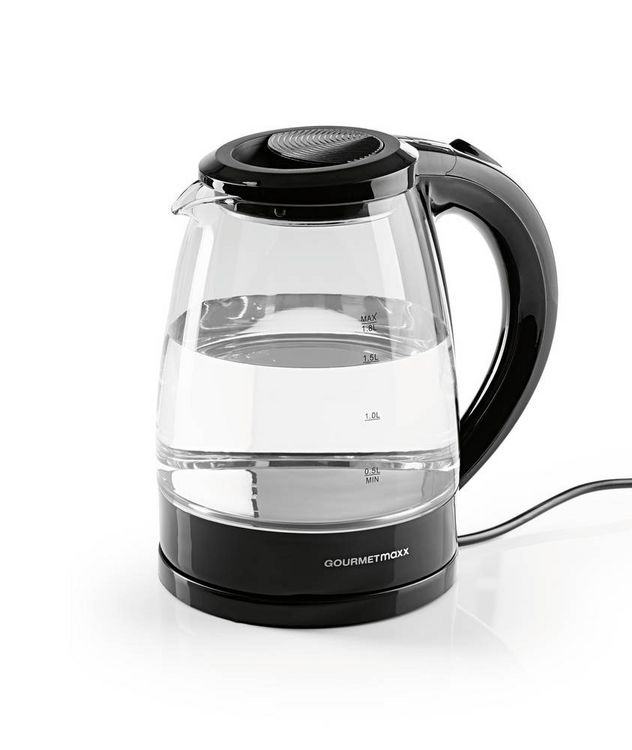 Produktbild: GourmetMaxx Wasserkocher Schwarz Fassungsverm&ouml;gen: 1.8l