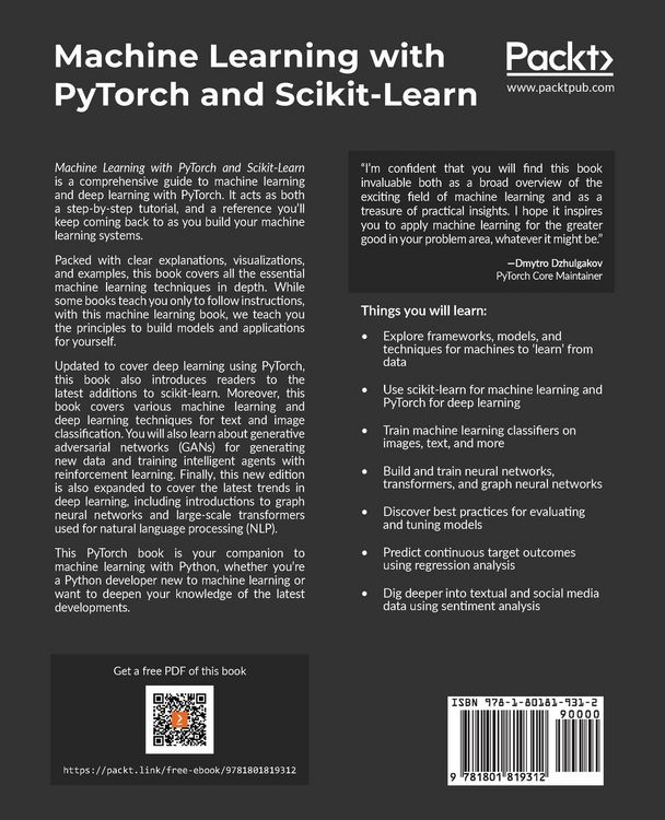 Produktbild: Machine Learning with PyTorch and Scikit-Learn