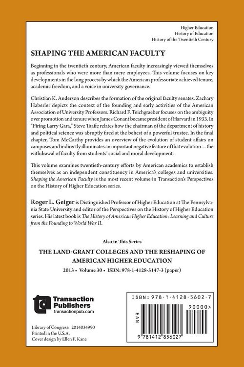 Produktbild: Shaping the American Faculty