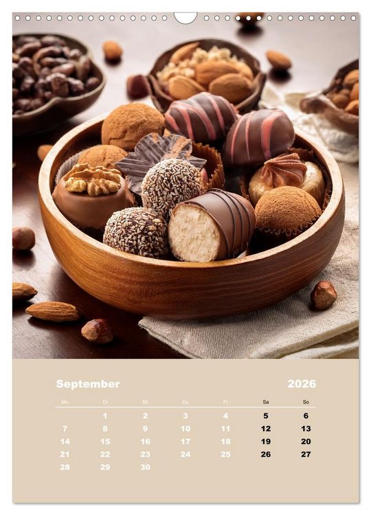 Produktbild: S&uuml;&szlig;e Vielfalt &ndash; Monat f&uuml;r Monat (Wandkalender 2026 DIN A3 hoch), CALVENDO Monatskalender