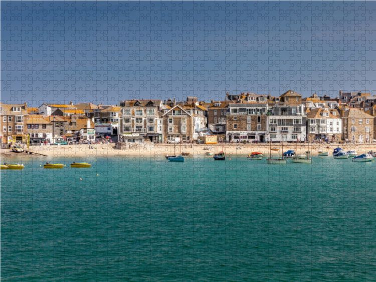 Produktbild: CALVENDO Puzzle Hafenpromenade von St. Ives, Cornwall, S&uuml;dengland 1000 Teile Lege-Gr&ouml;&szlig;e 64 x 48 cm Foto-Puzzle Bild von Christian M&uuml;ringer