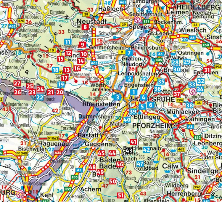 Produktbild: ROTHER Wanderf&uuml;hrer Rund um Karlsruhe