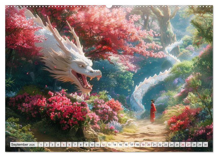 Produktbild: Begegnungen im Anime Zauberland (hochwertiger Premium Wandkalender 2026 DIN A2 quer), Kunstdruck in Hochglanz