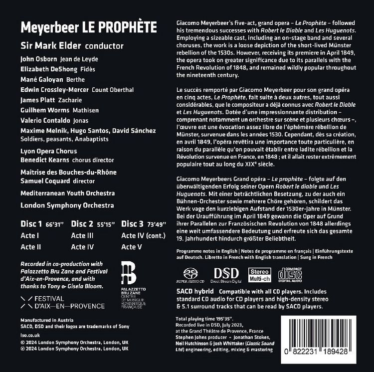 Produktbild: Le Proph&iquest;te (Live-Aufnahme)
