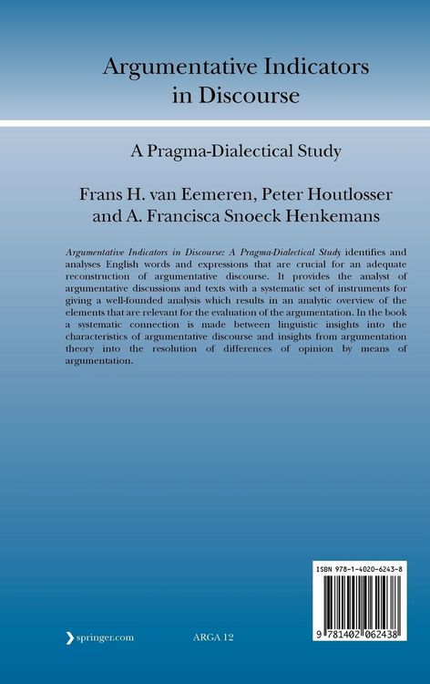 Produktbild: Argumentative Indicators in Discourse