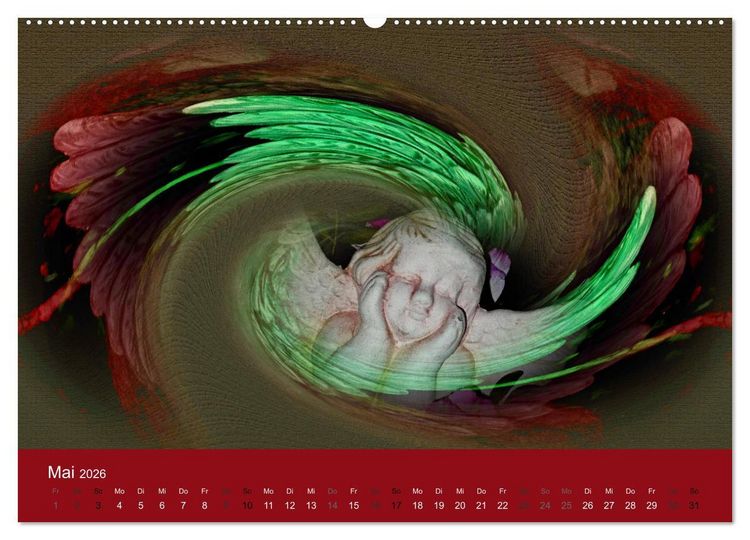 Produktbild: AUF ENGELSFL&Uuml;GELN (Wandkalender 2026 DIN A2 quer), CALVENDO Monatskalender