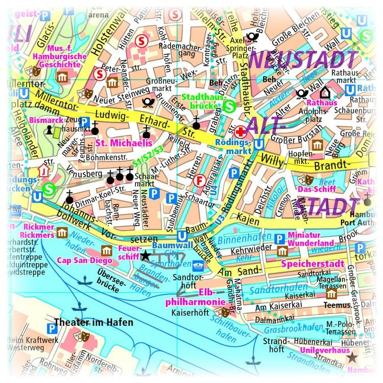 Produktbild: Publicpress Stadtplan Hamburg 1:18.000